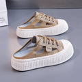 Women's Cutout Slide Sneakers | Breathable Lightweight Platform Half-Slippers