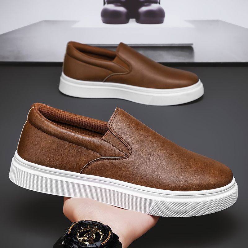 Men's Slip-On Low-Top Casual Sneakers | Breathable Waterproof Board Shoes