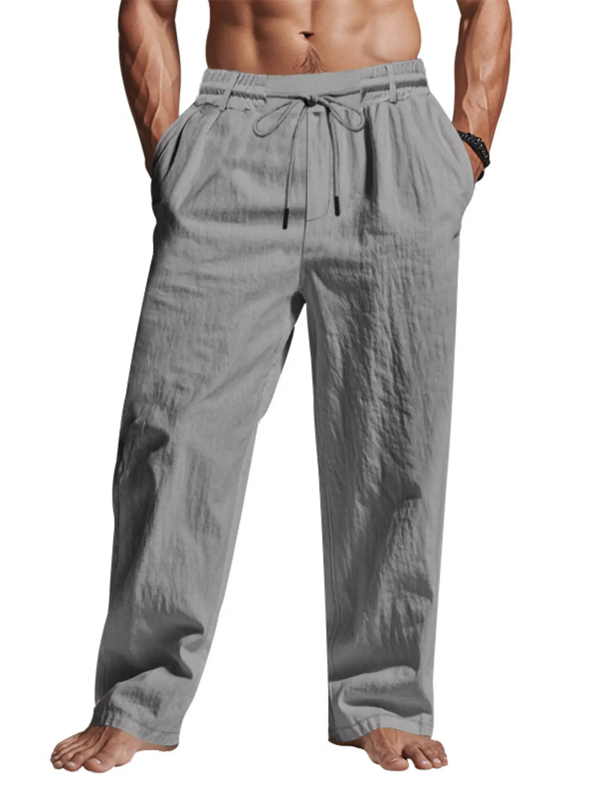 Men's Relaxed Drawstring Pants with Pockets — photo 7