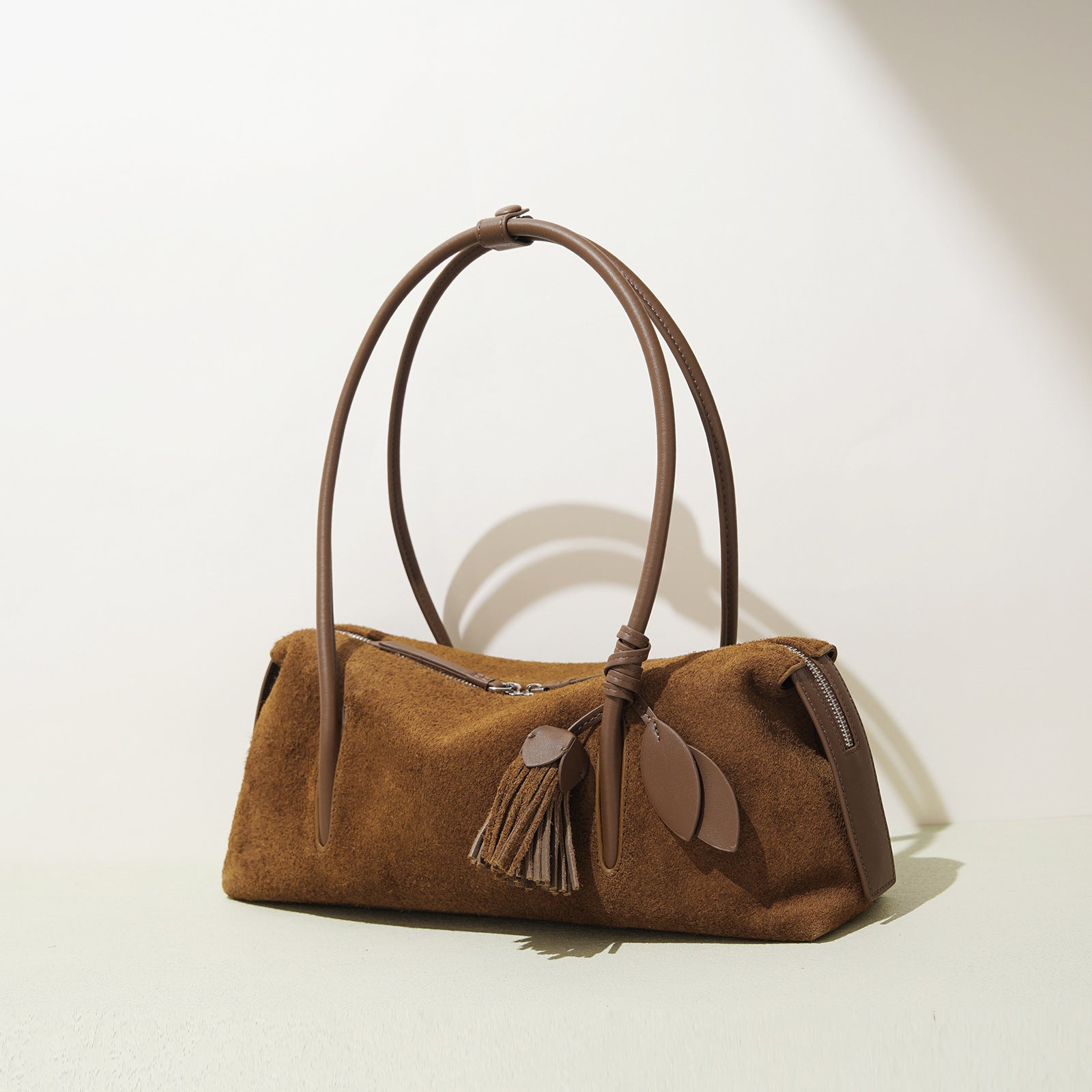 Women's Suede Leather Pillow Shoulder Bag | Minimalist Crossbody Handbag