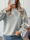 Isla Bow-Detail Sleeve Crewneck Sweatshirt — product view 8