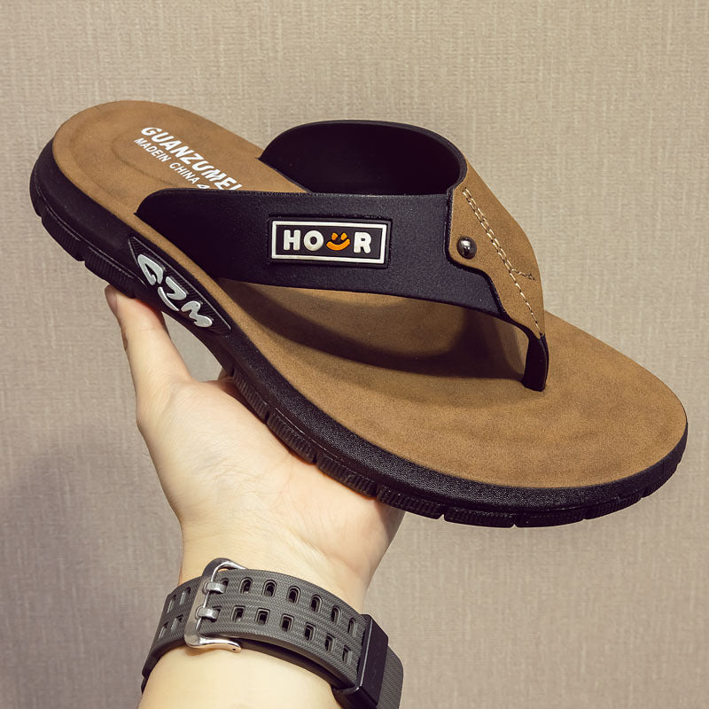 Men's Non-Slip Beach Flip-Flops - Thick Sole Comfort Sandals