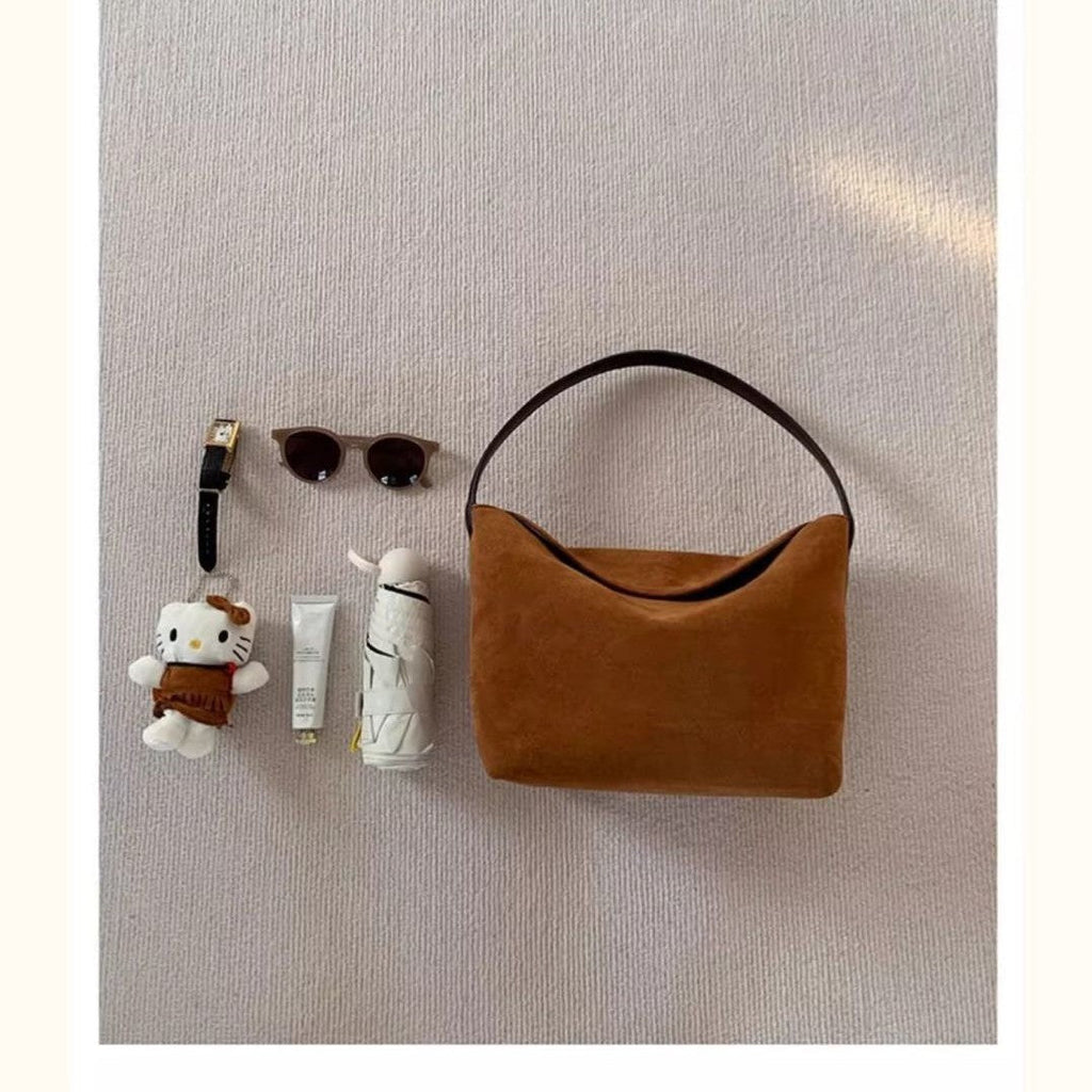 Retro Suede Women's Handbag – Korean Niche Design Shoulder & Underarm Bag