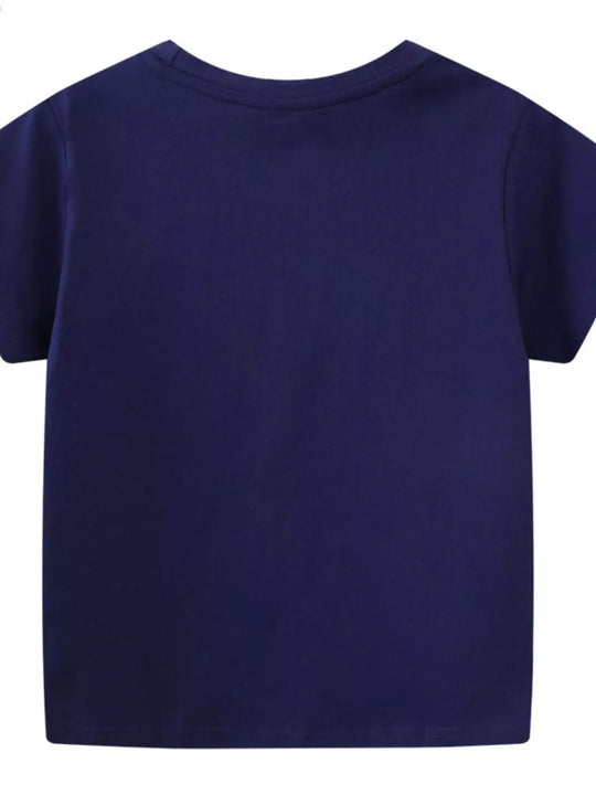 Another view: Kids' Dinosaur Skeleton Cotton-Blend T-Shirt – Navy