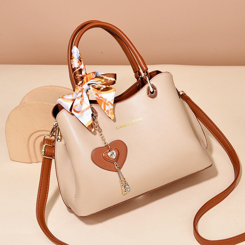Premium PU Leather Crossbody Tote Bag - Urban Minimalist Shoulder Bag for Women