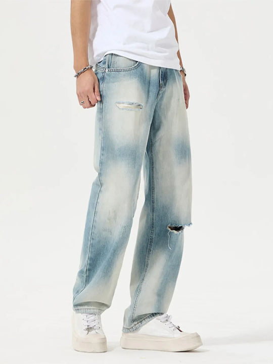 Another view: Men's Distressed Relaxed Fit Jeans