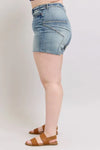 Judy Blue Addison High-Rise Star Seam Detail Denim Shorts — product view 14