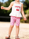 Clover Club Cherry Print Summer Outfit Set — product view 1