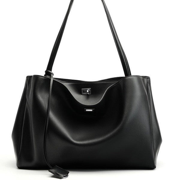 Women's Leather Crossbody Bag | Shoulder & Hand-Carry Bag with Buckle Detail