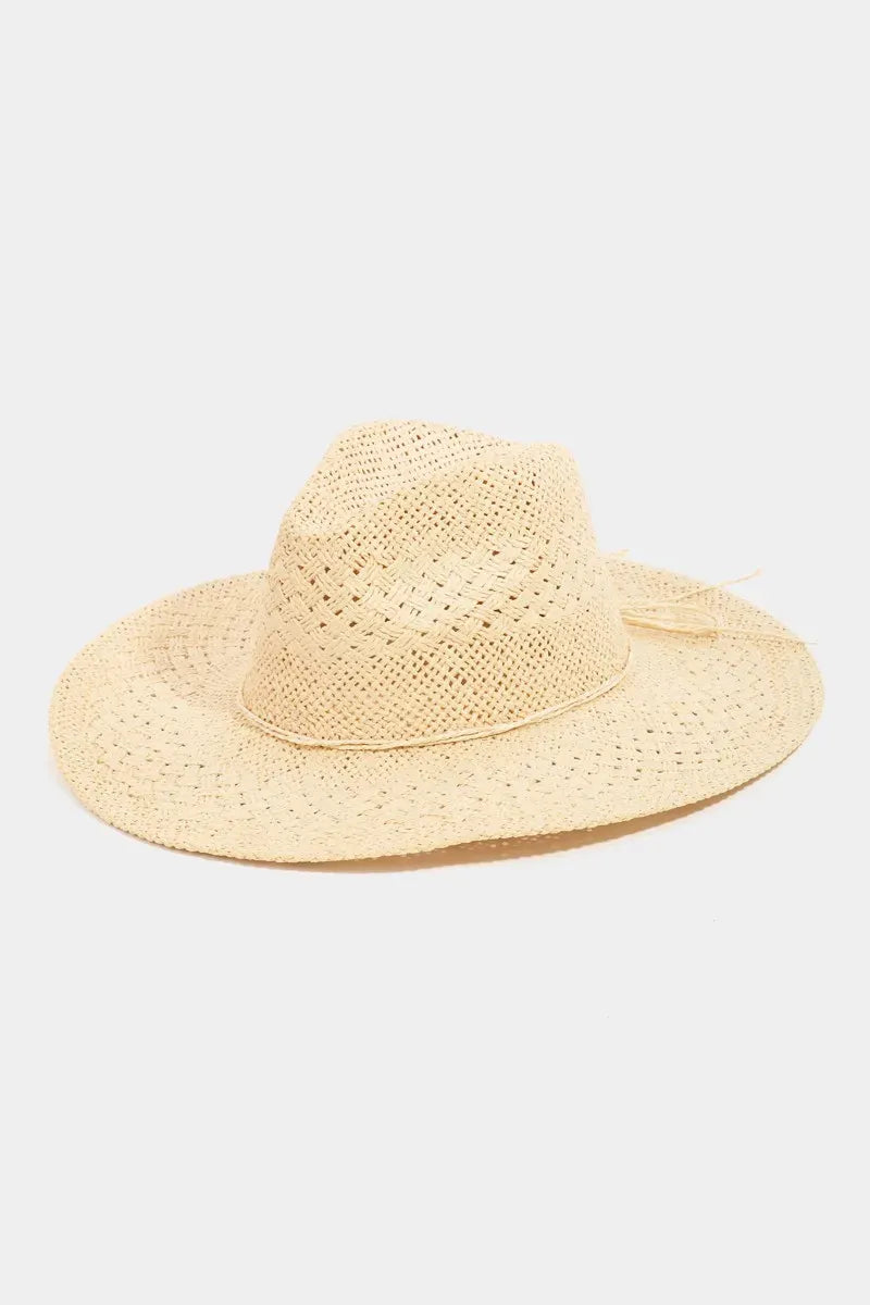 Fame Wide-Brim Braided Paper Sun Hat — photo 5