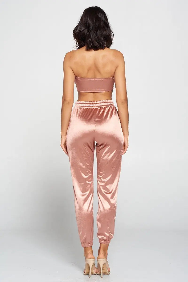 Mauve Tube Top & Pants Set — photo 5