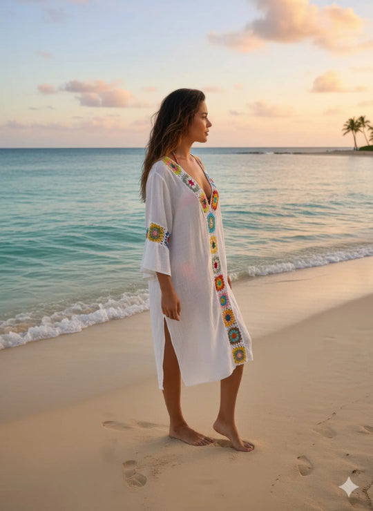 Another view: Linnen Crochet Maxi Dress