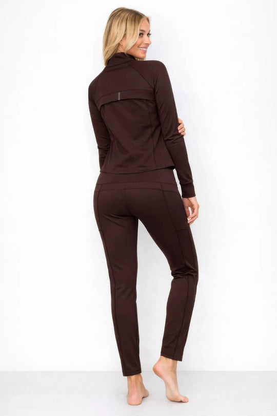 Another view: Zip-Up Jacket & Pant Athletic Lounge Set