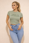 Sage Your Favorite graphic baby tee for women