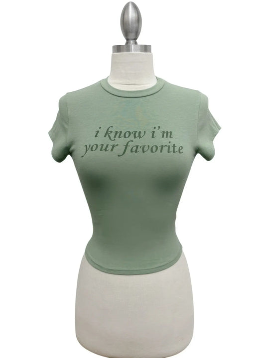 Another view: Sage Your Favorite Graphic Baby Tee