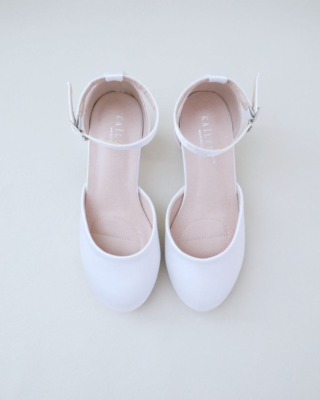 Girls Satin Block Heel