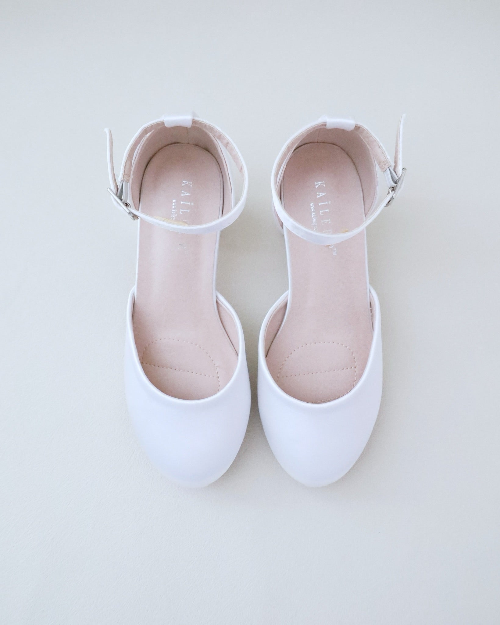 Girls Satin Block Heel