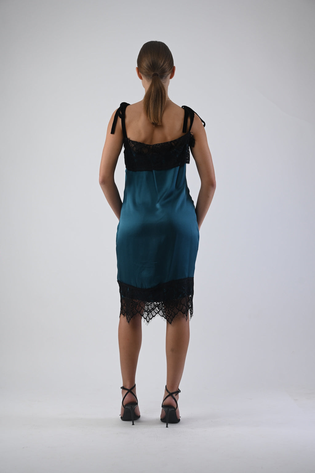 Blue Silk Dress