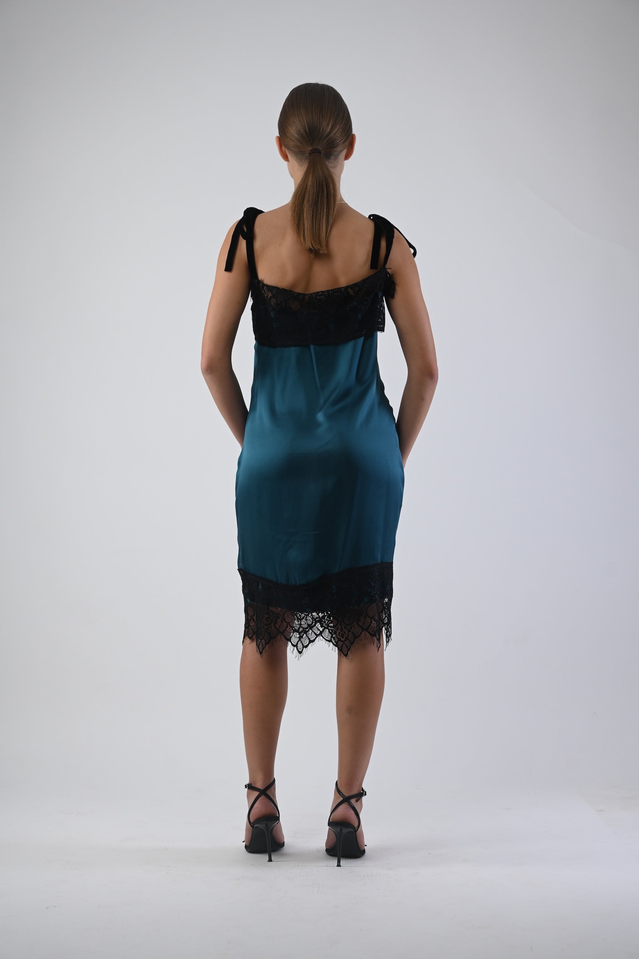 Blue Silk Dress