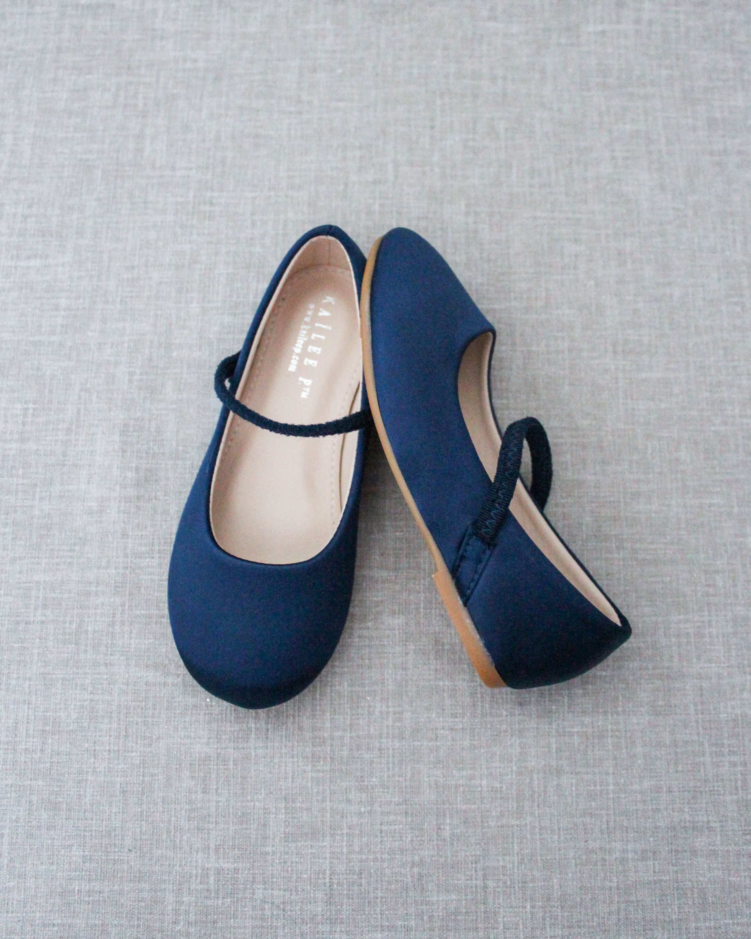 Satin Mary Jane Flats