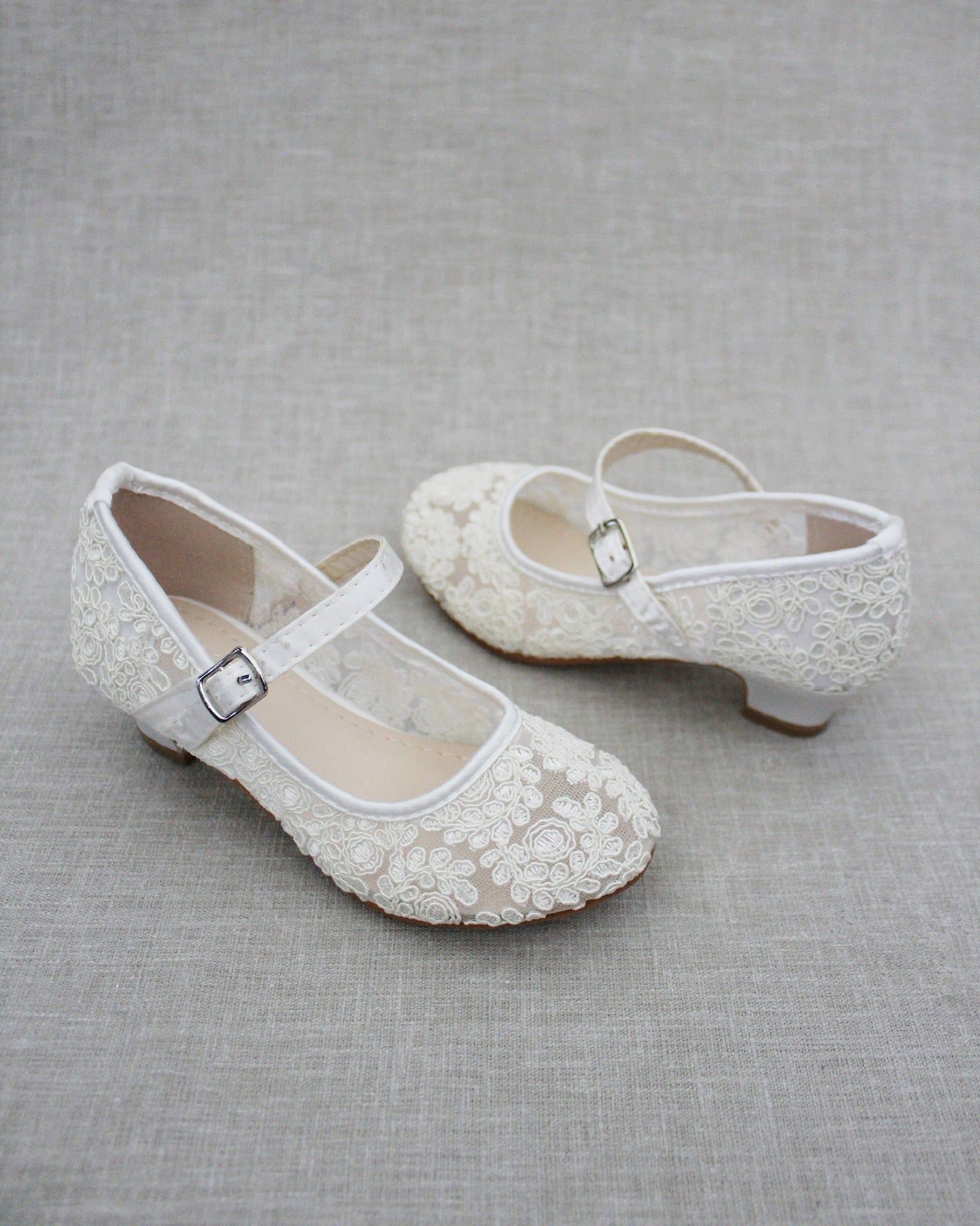 Crochet Lace Mary Jane Heels