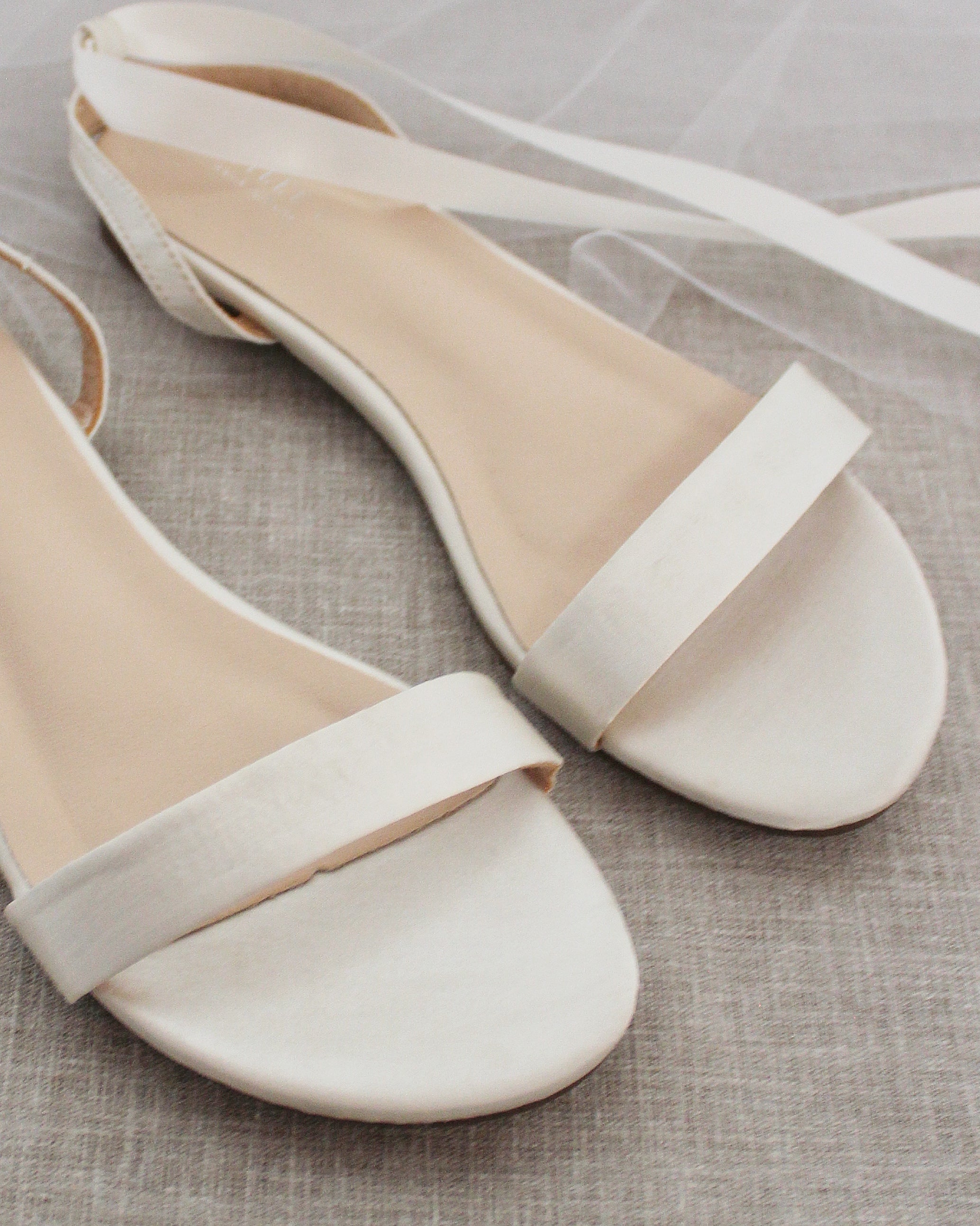 Girls Satin Flat Sandal with Ballerina Lace Up