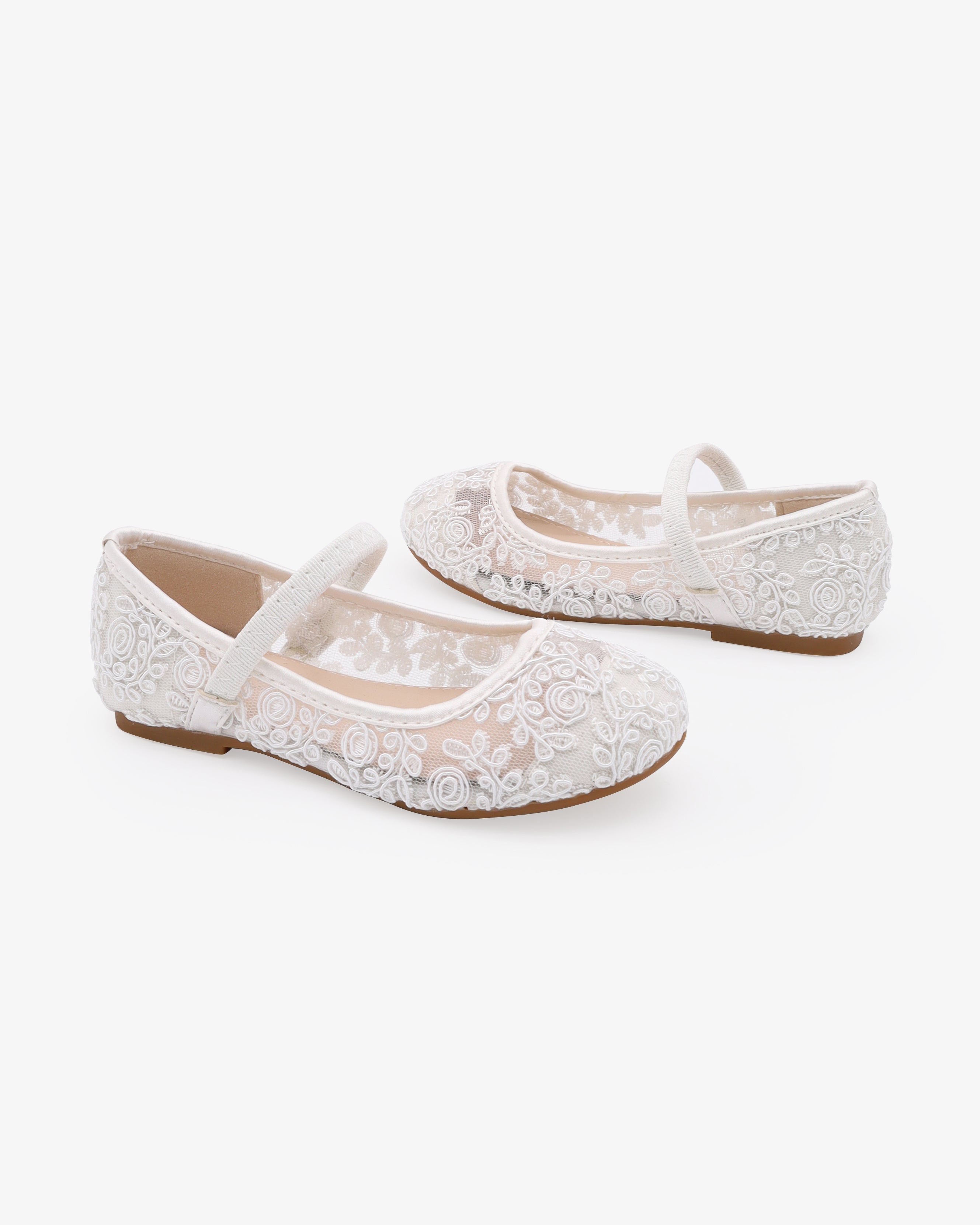 Crochet Lace Mary Jane Flats