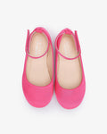 Satin Flats with Velcro Ankle Strap