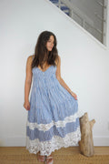 Irina Dress in Blue Sea Stripe