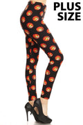 BASKETBALL Printed PLUS Size Leggings