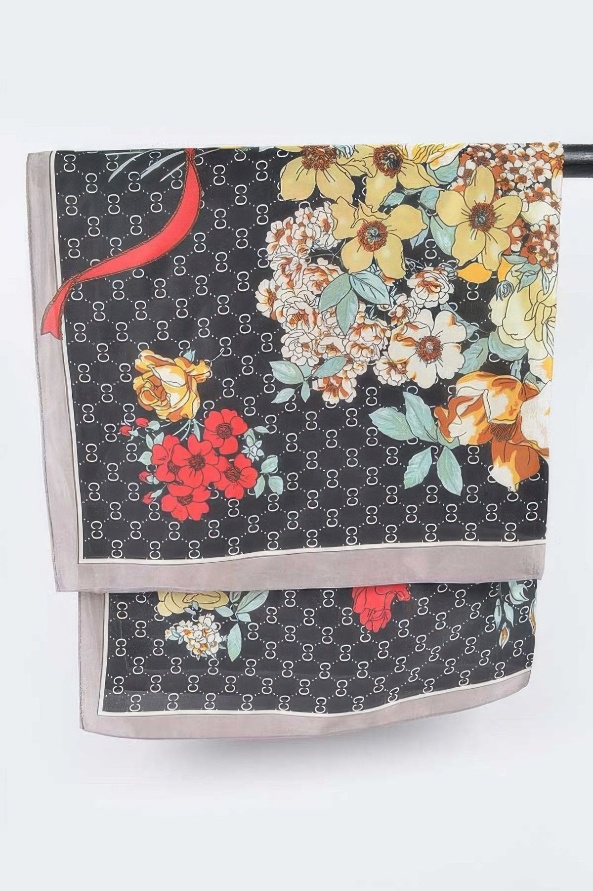 Multi-Print Silk Bandana Scarf