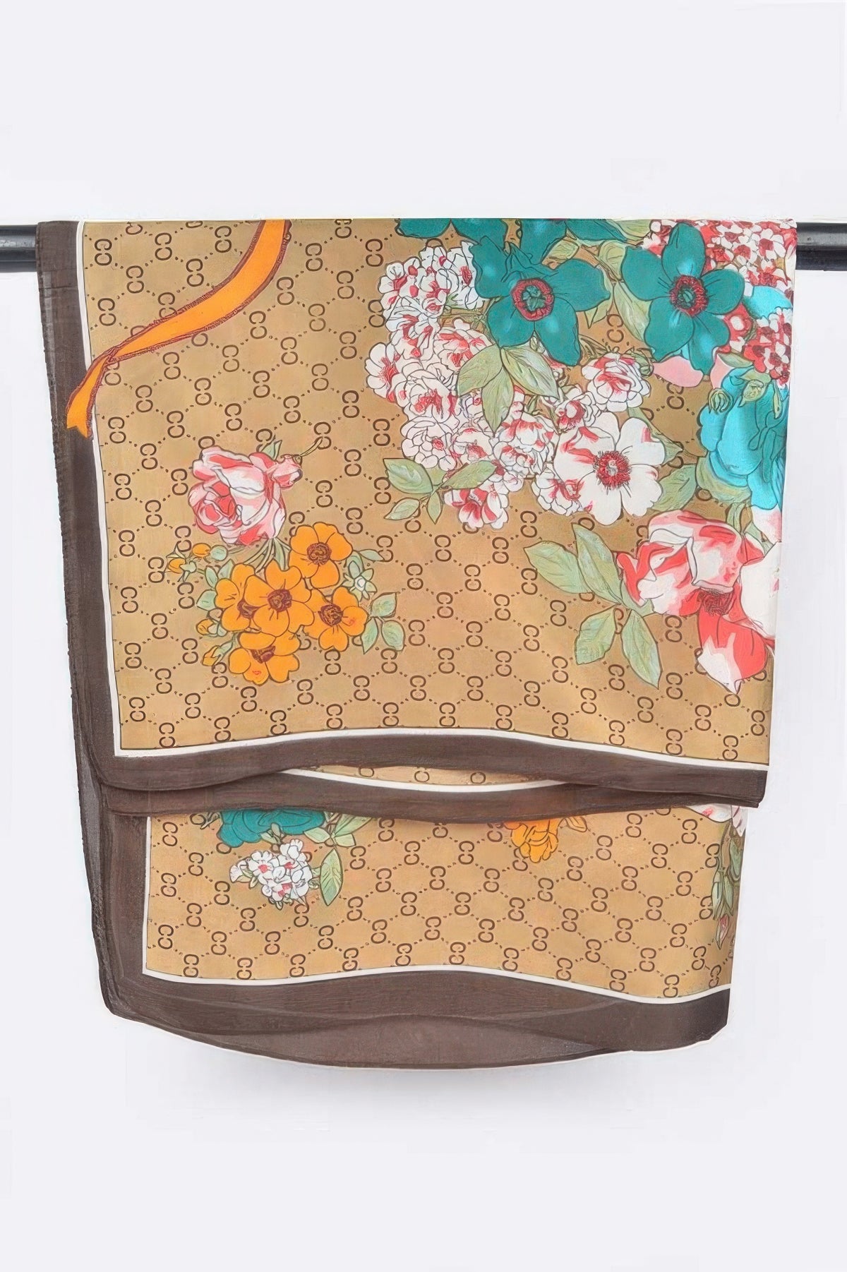 Multi-Print Silk Bandana Scarf