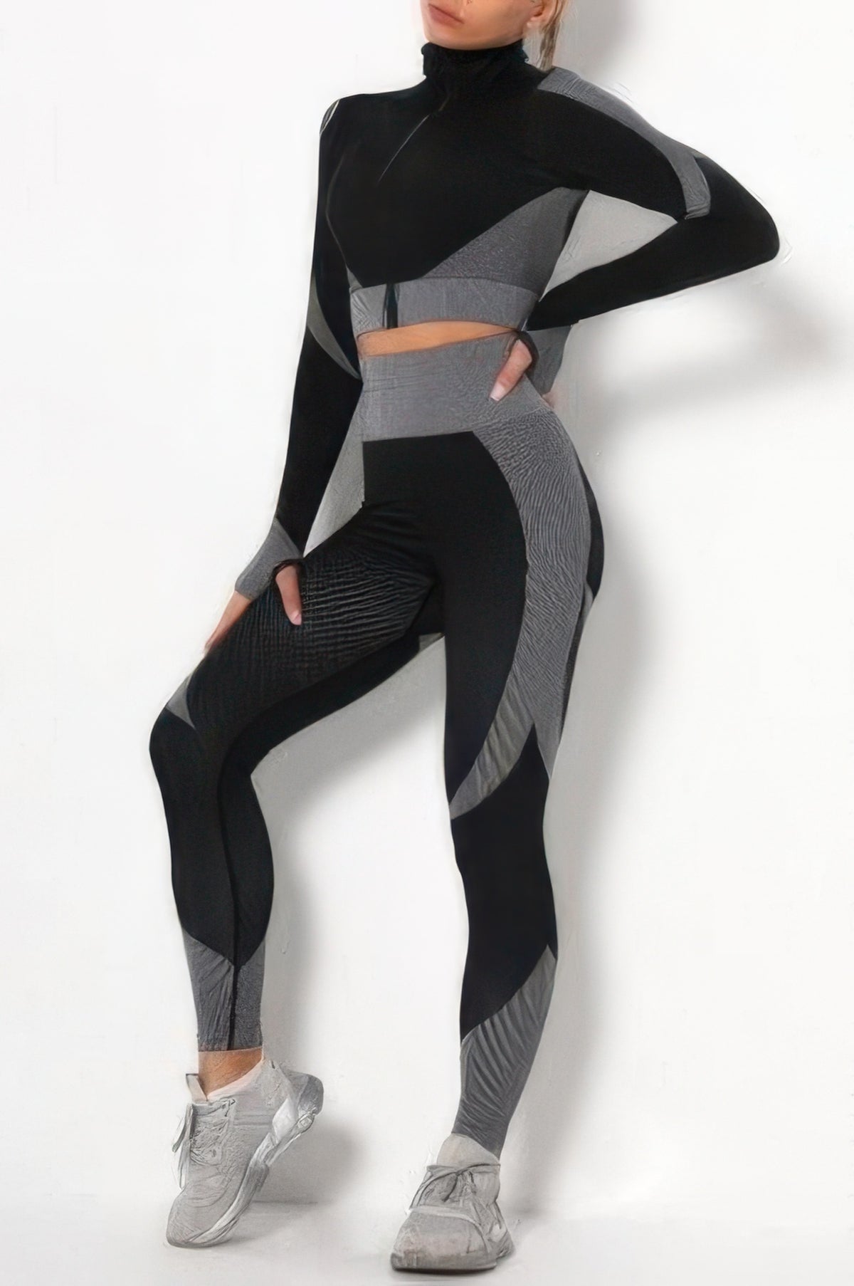 Women's Color-Block Activewear Set