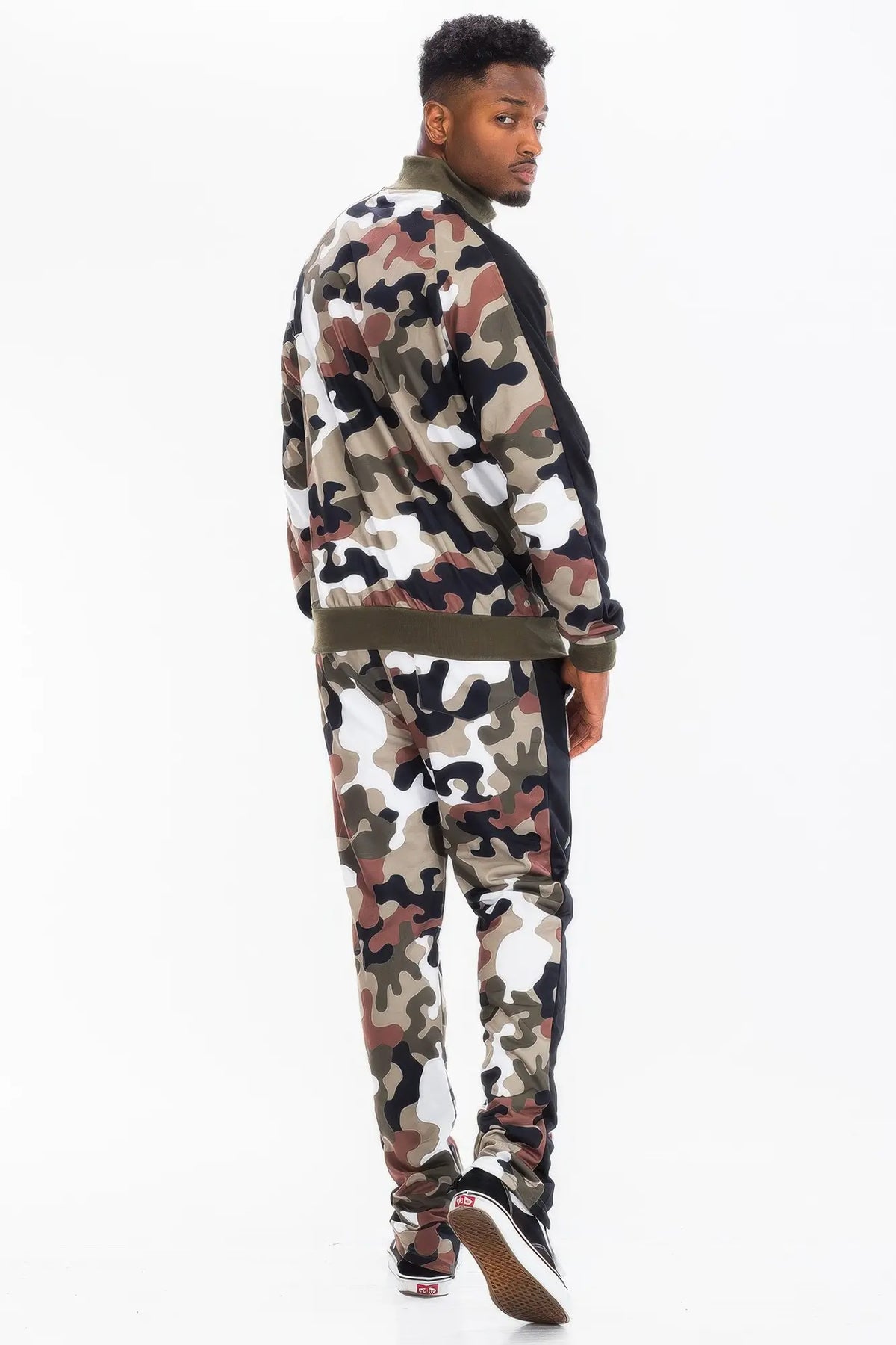 Men's Camo Stripe Track Jacket & Pants Set — photo 3