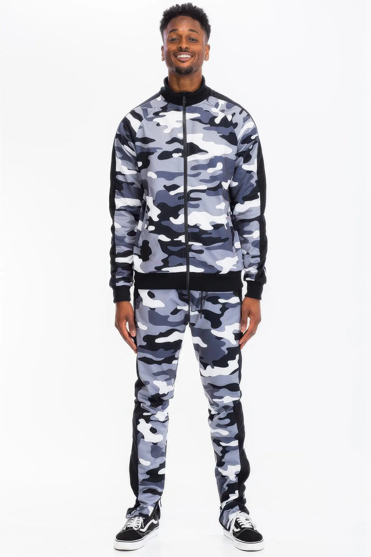 Men's Camo Stripe Track Jacket & Pants Set — photo 7