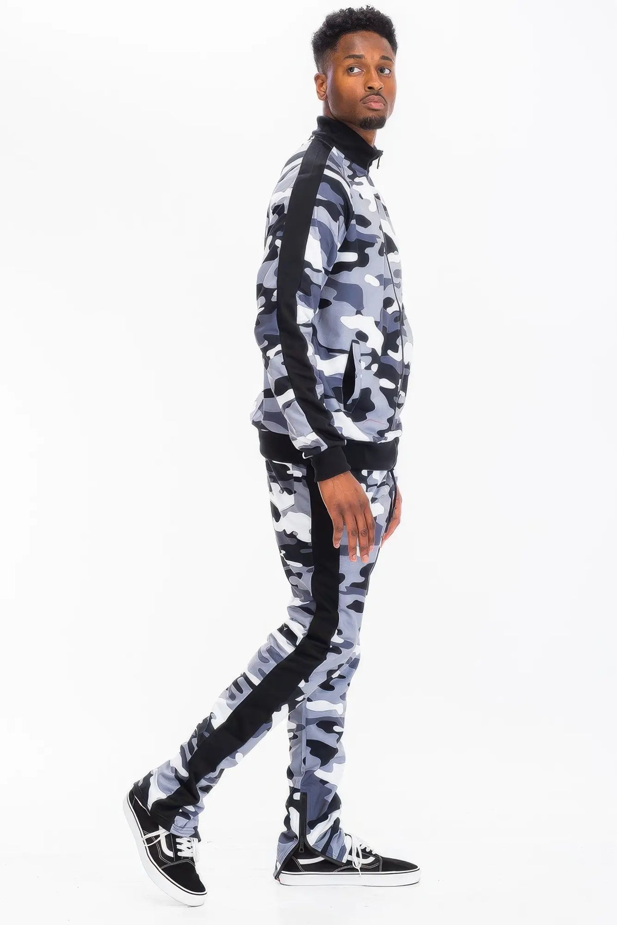 Men's Camo Stripe Track Jacket & Pants Set — photo 8