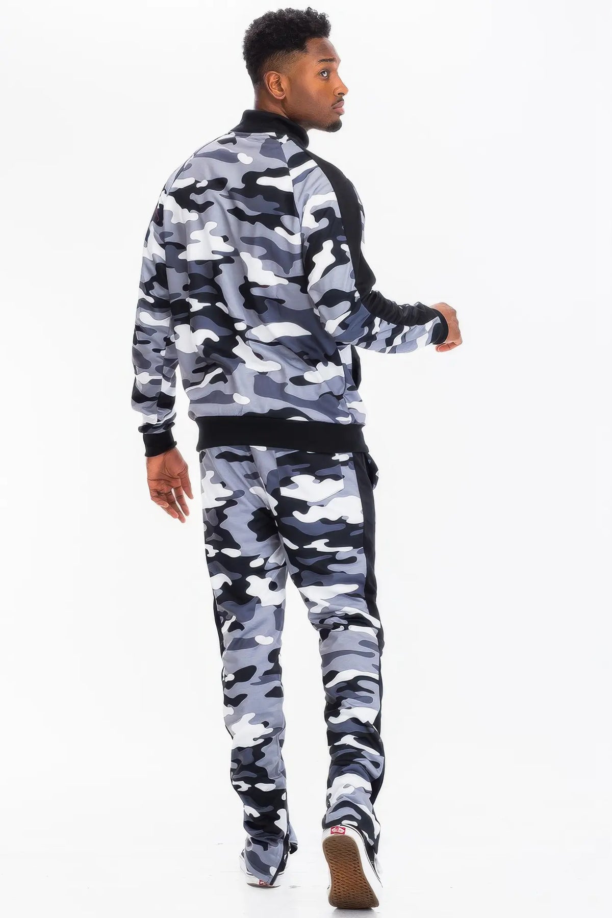 Men's Camo Stripe Track Jacket & Pants Set — photo 9