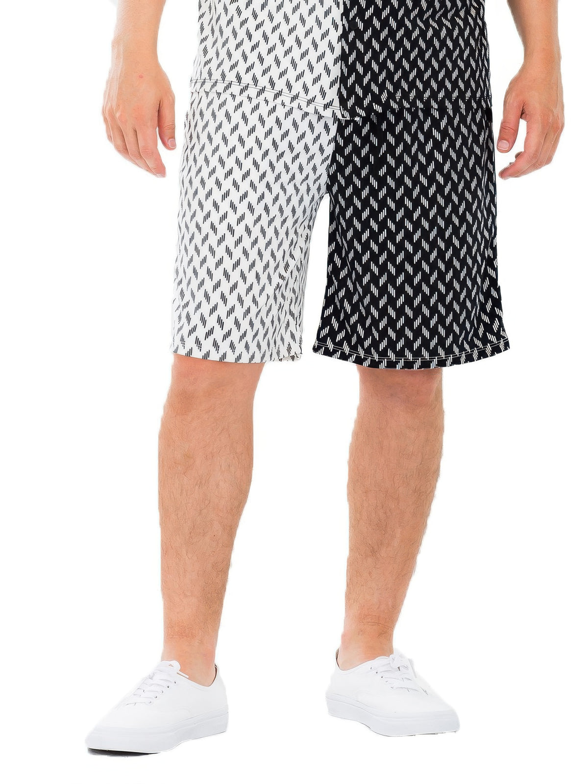 Men's Diamond Two-Tone Print Shorts