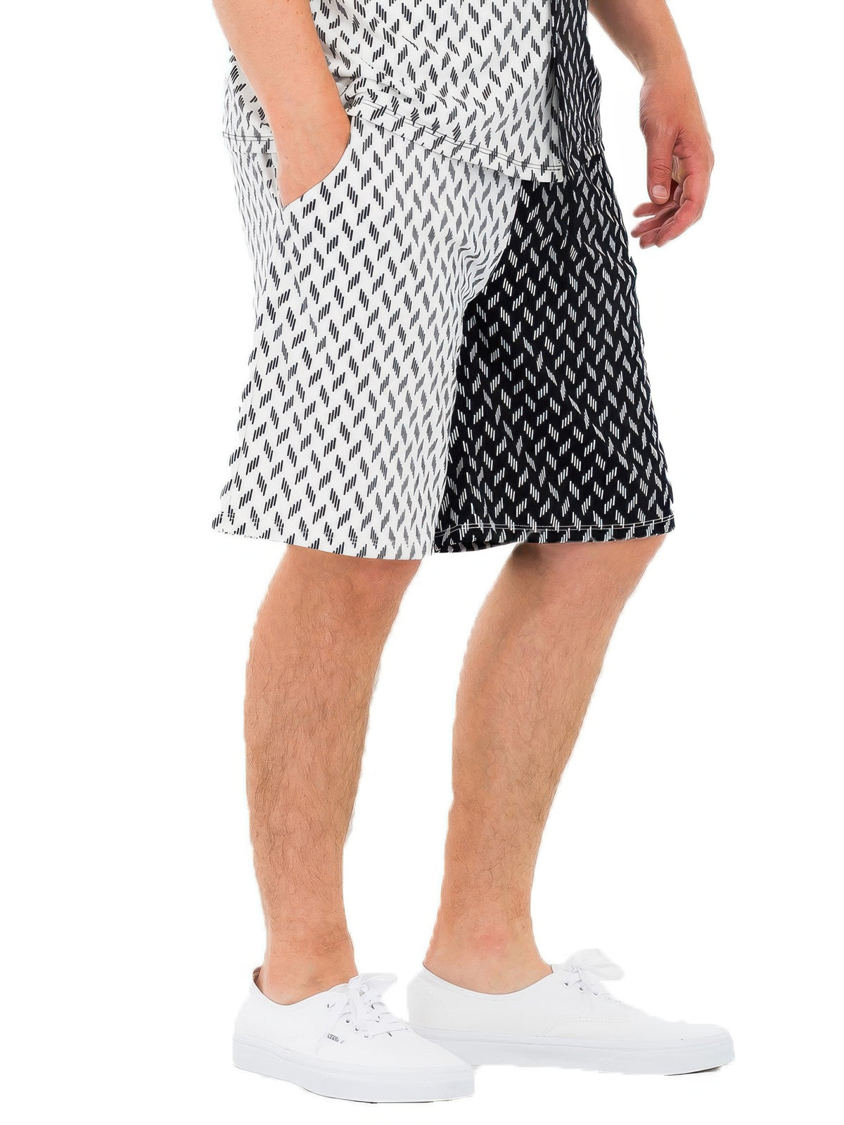 Men's Diamond Two-Tone Print Shorts