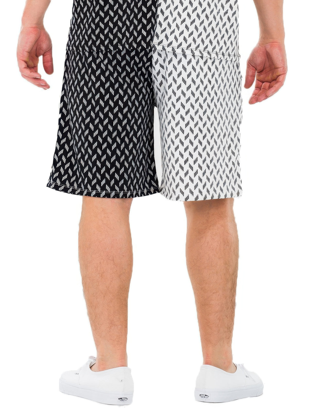 Men's Diamond Two-Tone Print Shorts