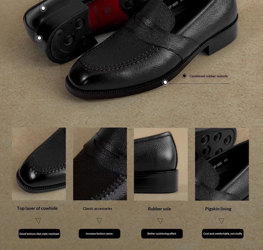 Men's Black Lace-Up Casual Shoes - Breathable Rubber Sole Comfort Sneakers
