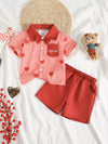 Poppy Lane Lucky Clover Print Striped Shirt & Shorts Set — product view 7