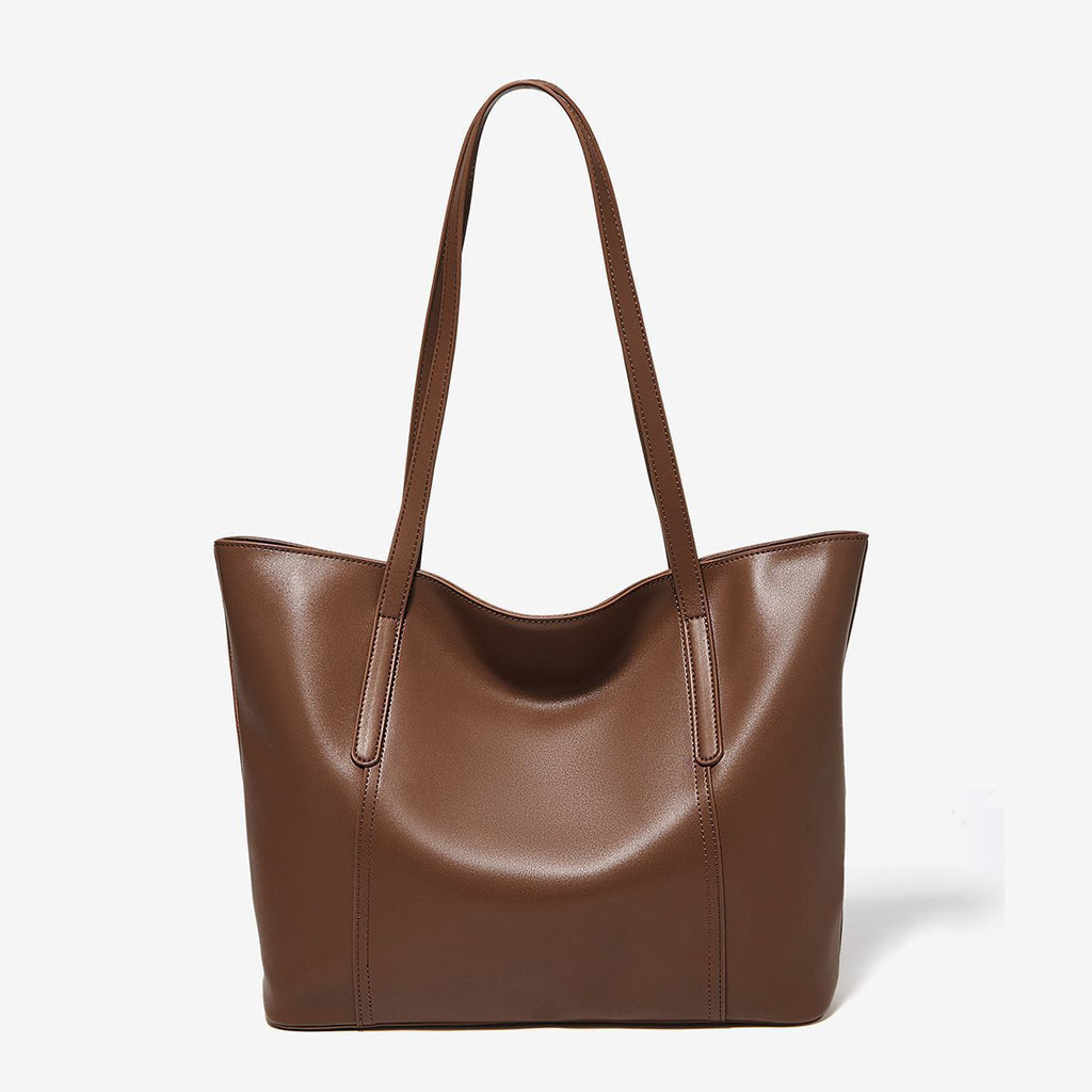Women's Luxury Large-Capacity Leather Shoulder Bag | Urban Minimalist Tote