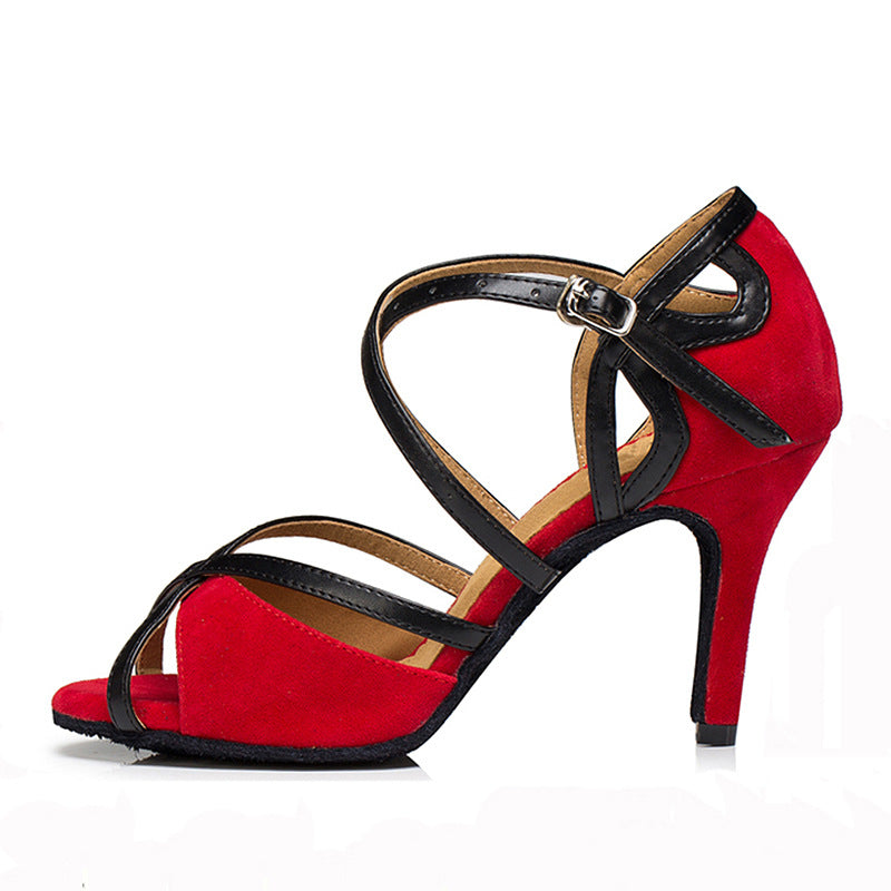 Women's Latin Dance Stiletto Heels – Soft Suede Sole Ballroom Dance Shoes