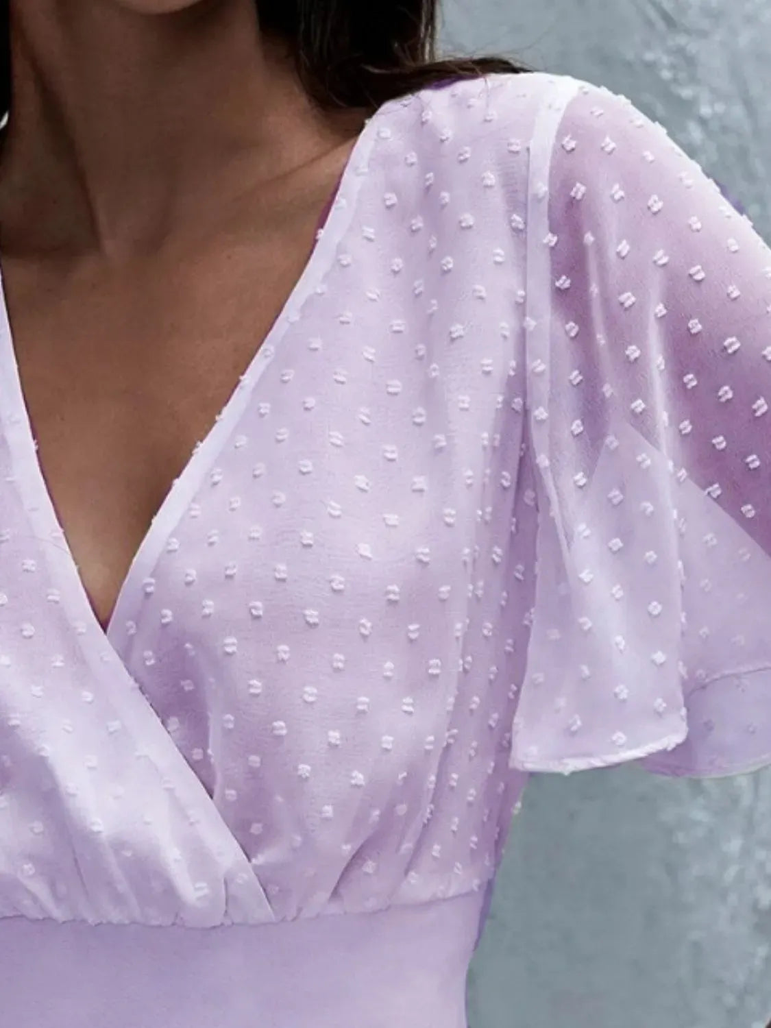 Women's Smocked Swiss Dot Short-Sleeve Blouse — photo 11
