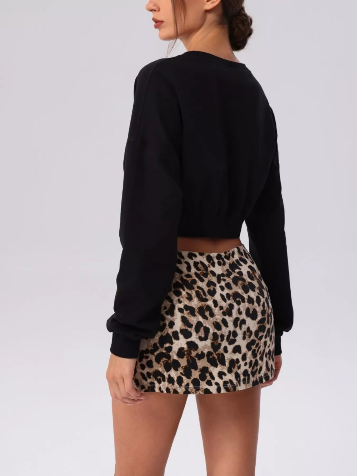 Cropped Button-Down Activewear Cardigan