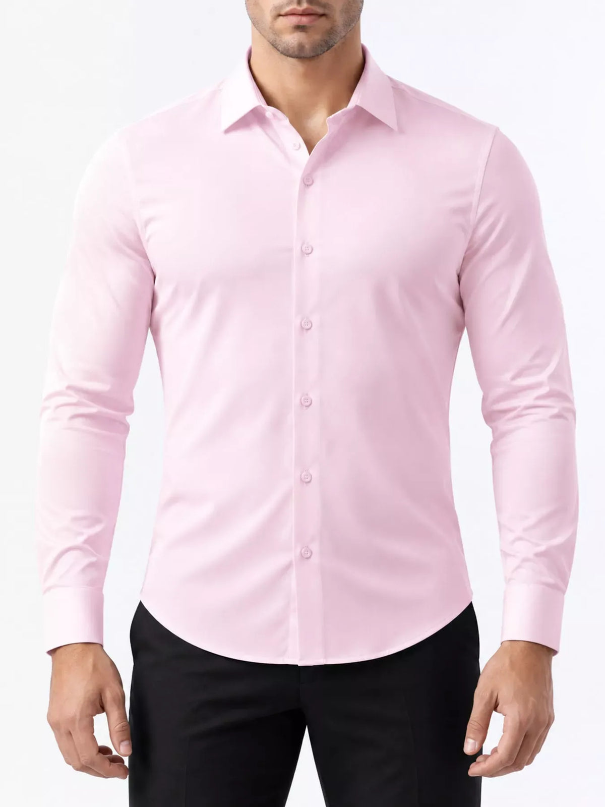 Men's Slim-Fit Stretch Long-Sleeve Shirt — photo 19