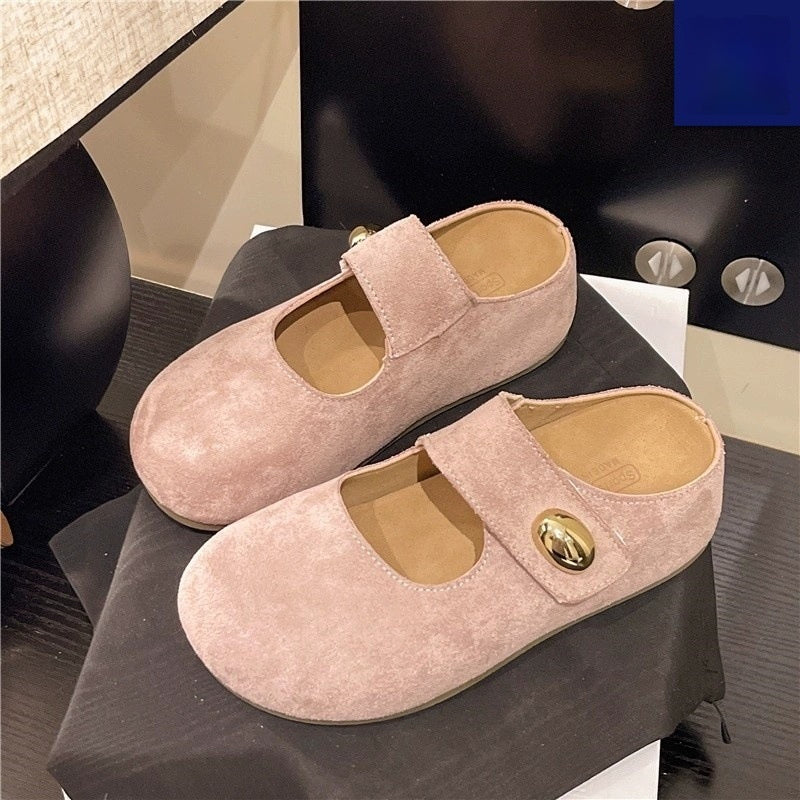 Women's Slip-On Platform Mules | Breathable Microfiber Leather Slides