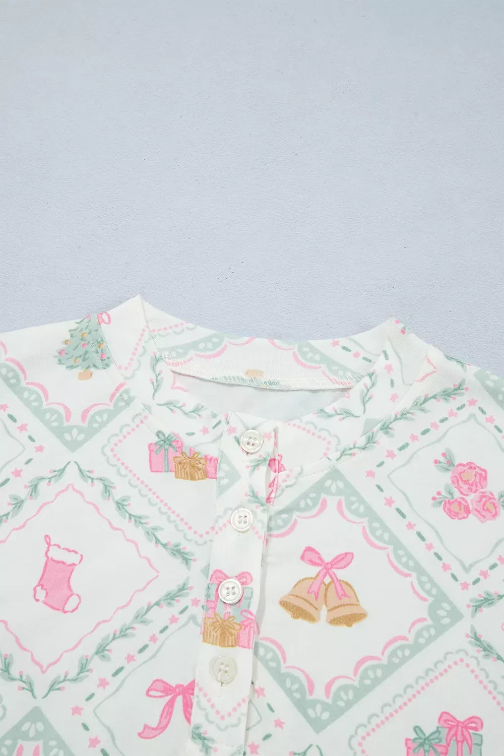 Women's Christmas Patchwork Top & Drawstring Pants Set — photo 6