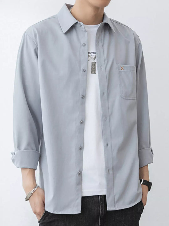Another view: Men's Plus Size Button Up Long-Sleeve Shirt